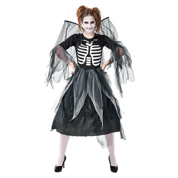 Halloween Disfraz Diablo Cráneo Ángel Cosplay Vestido de Escenario para Adultos Femenino